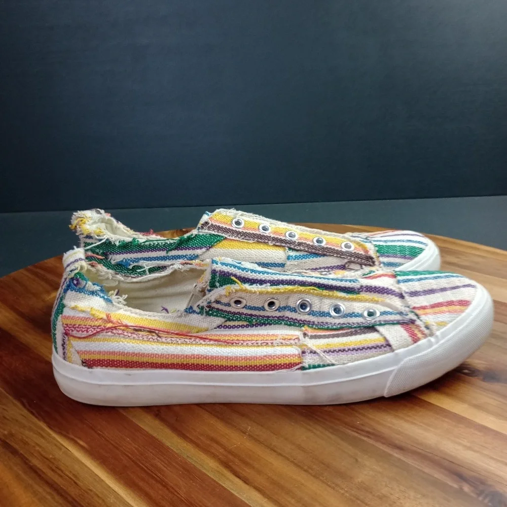 Corkys Babalu Slip On Canvas Shoes Sneaker Women's Size 10 Beach Vacation Resort